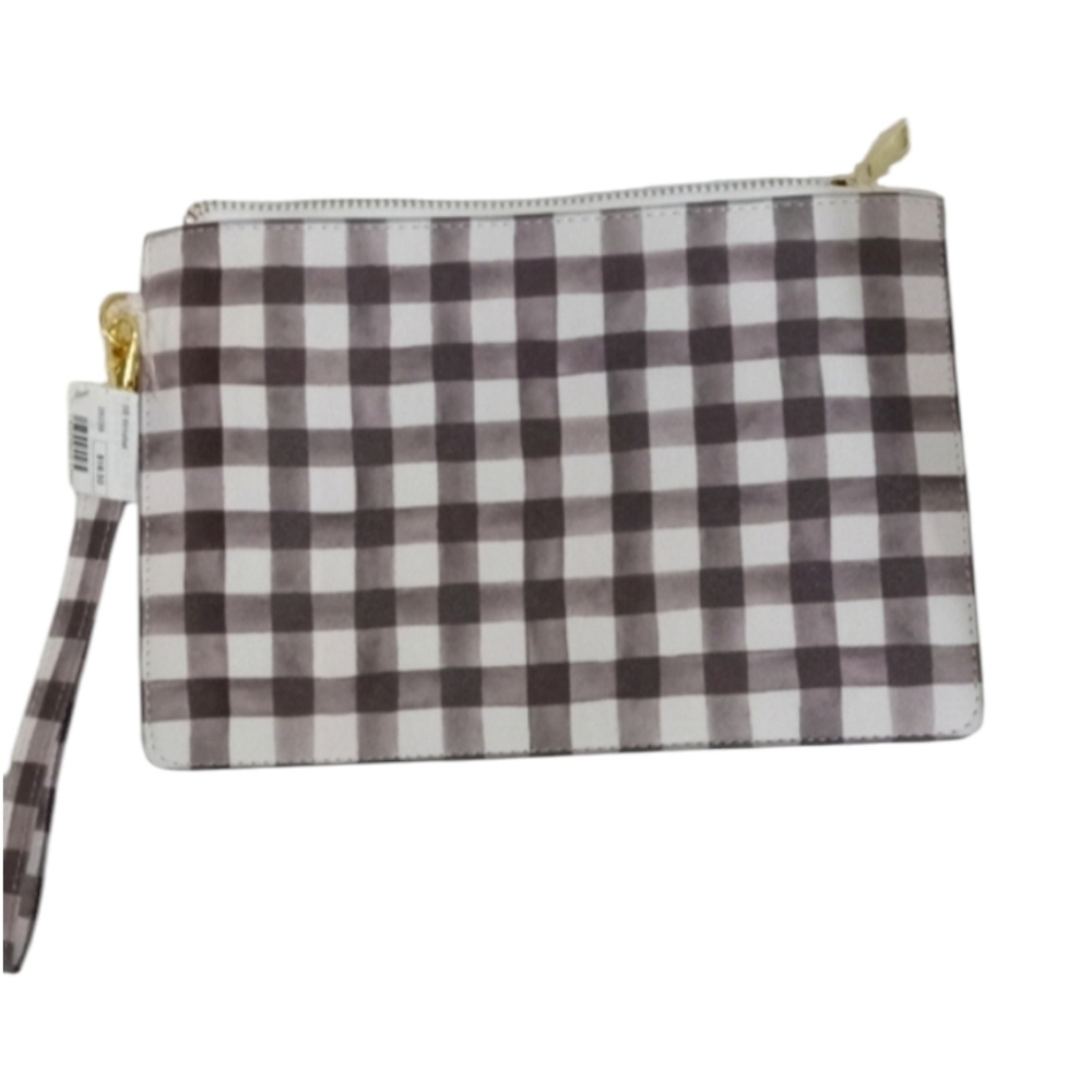 Santa Barbara Design Studio Large "Check Me Out" Checkered Purse/Wristlet.